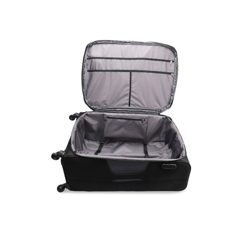 Black Vista Medium-Sized Check-in Trolley Suitcase